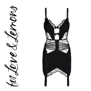 FOR LOVE & LEMONS Dahlia Pleated Slip Dress size medium